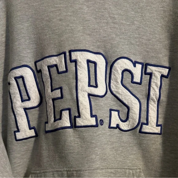 Vintage Pepsi Logo Hoodie Sweatshirt Gray XL 90s Made in El Salvador - Picture 4 of 10